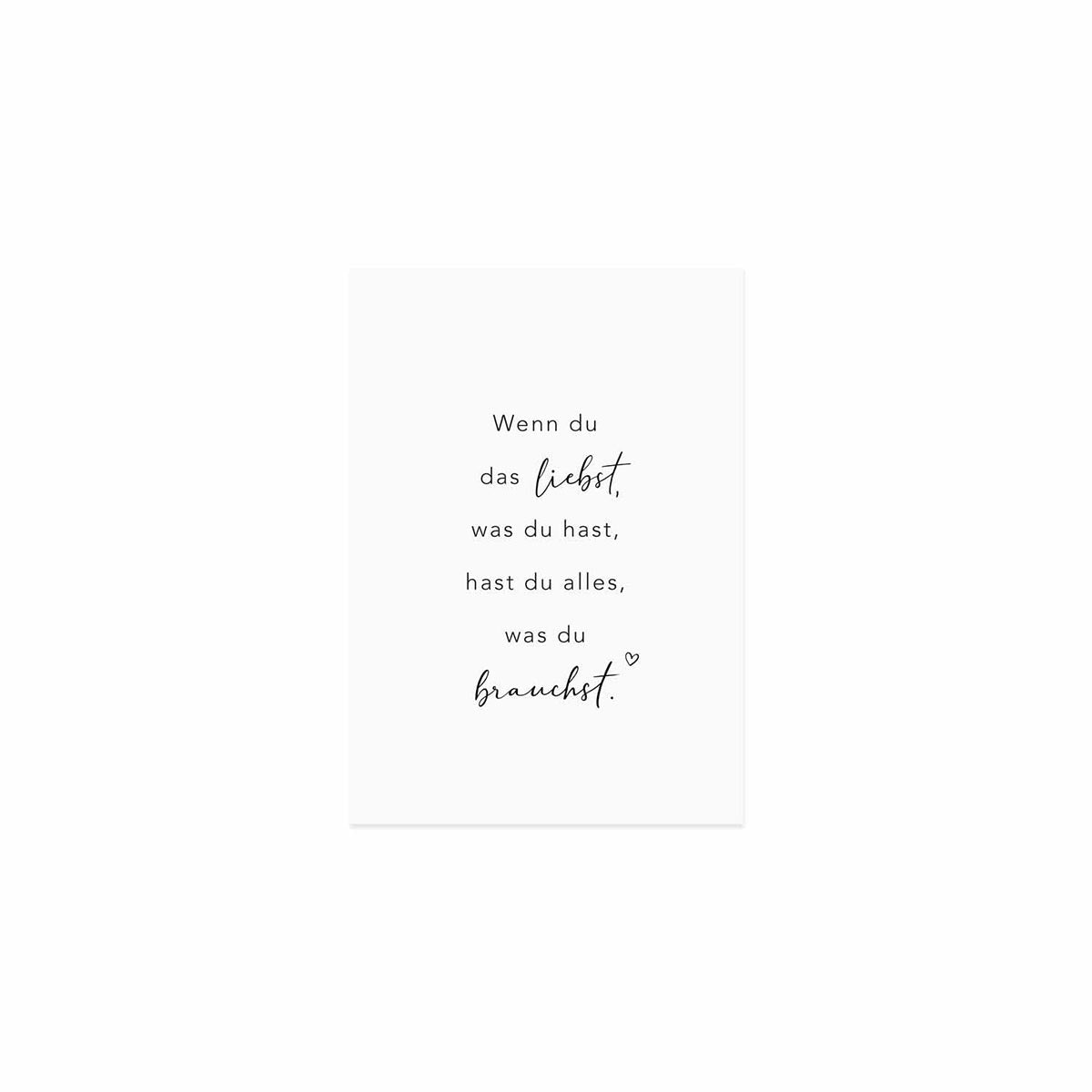 Spruchkarte Alles was du brauchst - athomewithpaula