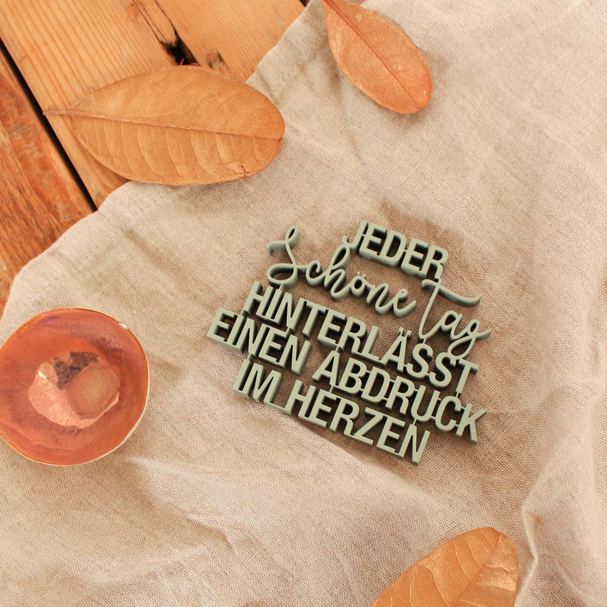 Jeder schöne Tag hinterläßt einen Abdruck im Herzen - Gr. S - athomewithpaula