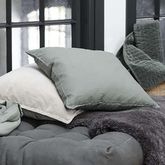 Kissenbezug Velours fog - athomewithpaula