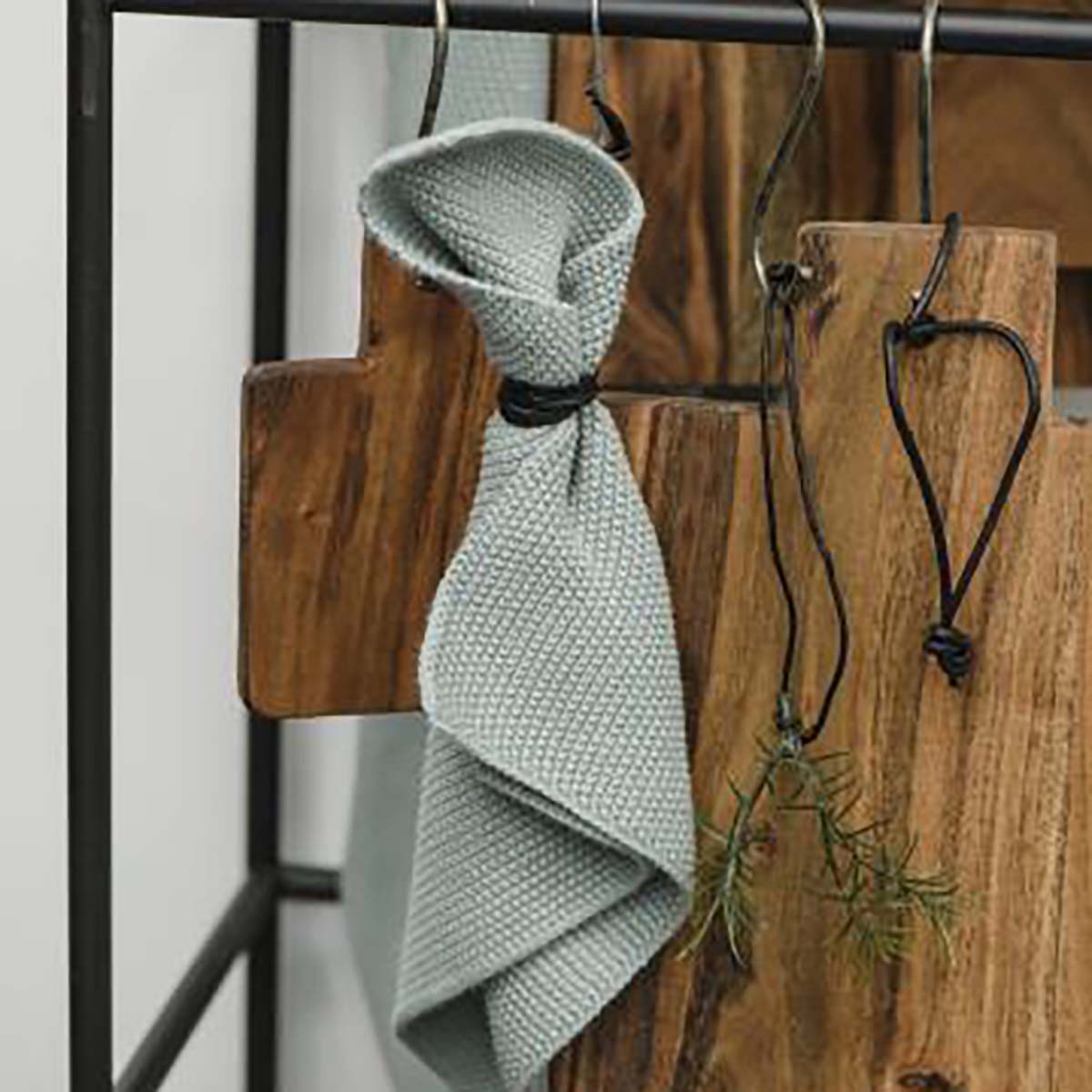 Spüllappen Mynte staubig grün gestrickt - athomewithpaula