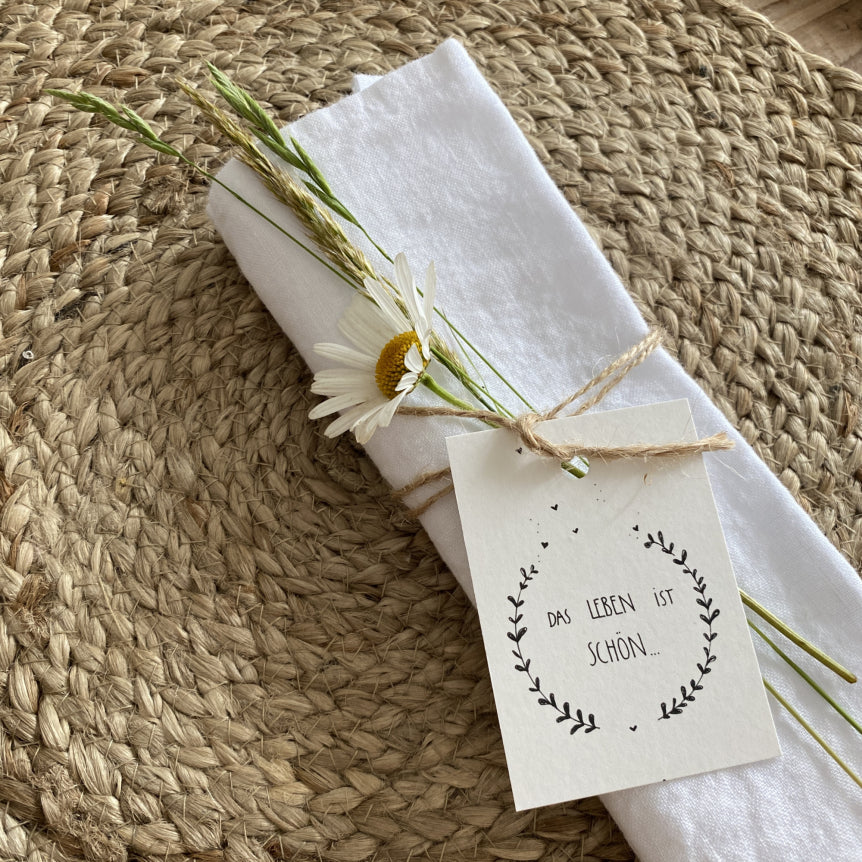 Geschenkanhänger-Das Leben ist schön