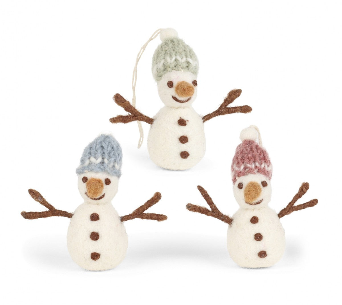 Gry & Sif Filz Schneemann 3er Set - Anhänger