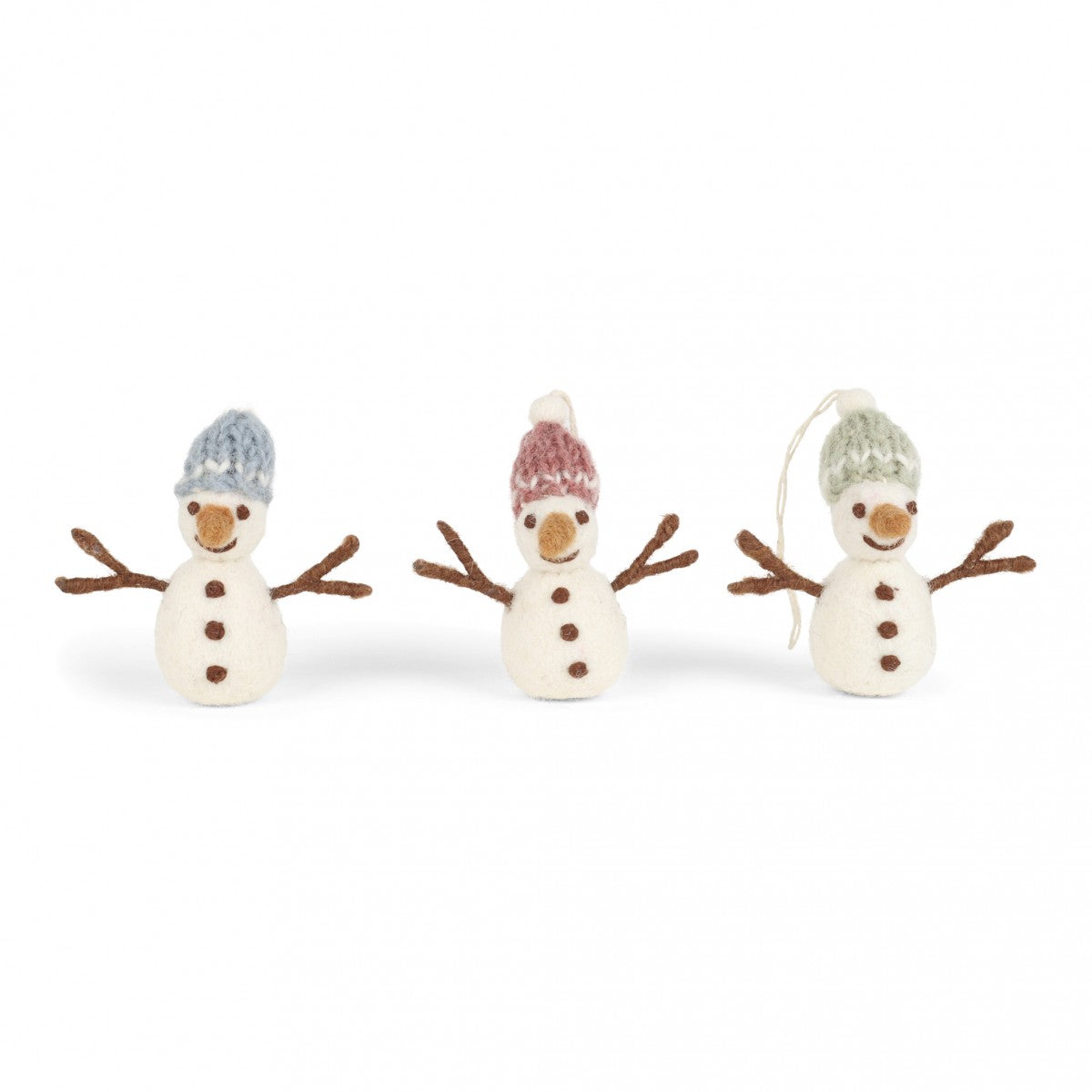 Gry & Sif Filz Schneemann 3er Set - Anhänger