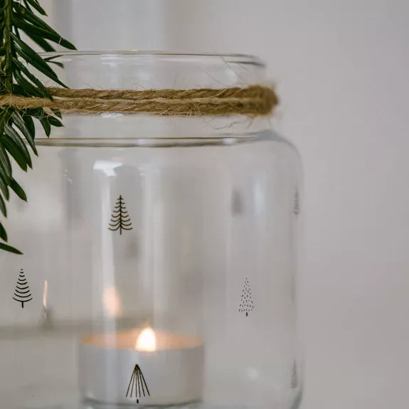 Vase aus Glas mittel Tanne