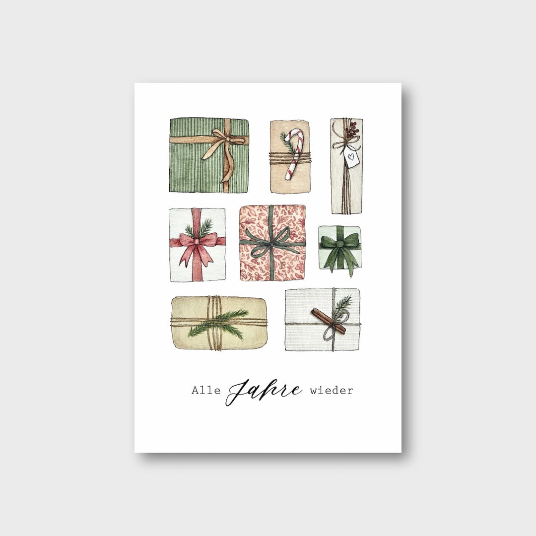 Frollein Lücke Postkarte „Alle Jahre wieder“ - athomewithpaula