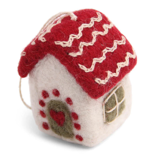 Gry & Sif · Filzanhänger · Mini Weihnachtshaus - athomewithpaula
