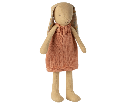 maileg Hase, Größe 2 - Cremegelb- Gestricktes Kleid - athomewithpaula