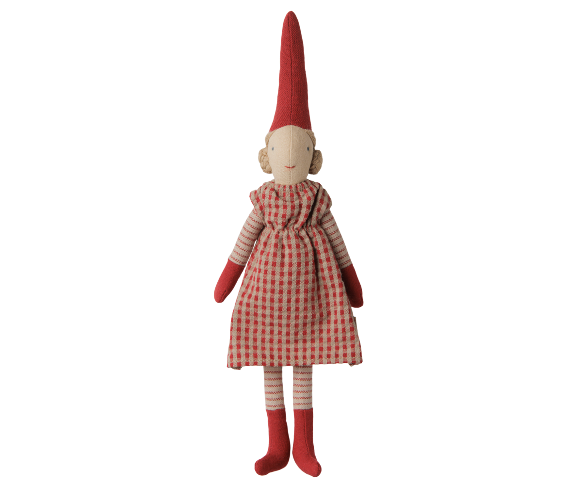 Maileg Pixy, Größe 1 - Mädchen - Rotes Kleid - athomewithpaula