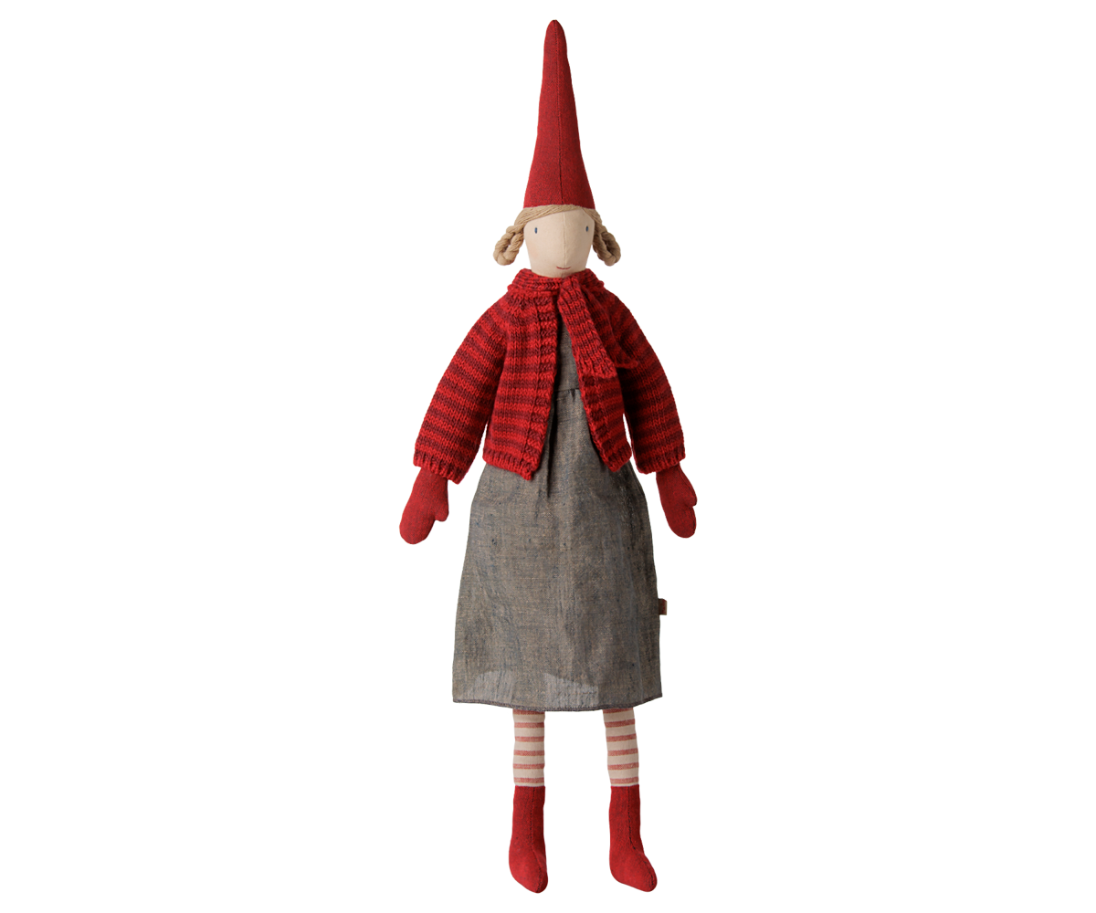 Maileg Pixy, Größe 4 - Mädchen - Gestreifte Strickjacke - athomewithpaula