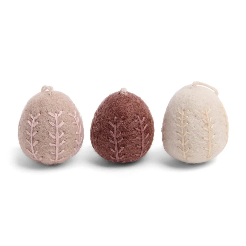 Gry & Sif  Filz Eier Anhänger 3er Set Ostern