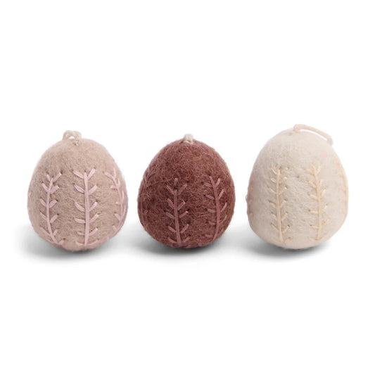 Gry & Sif  Filz Eier Anhänger 3er Set Ostern