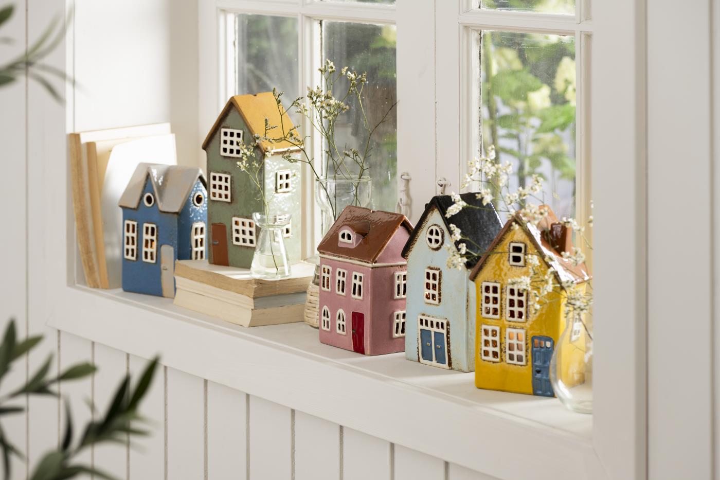 Haus für Teelicht Nyhavn Doppeltür schwarzes Dach