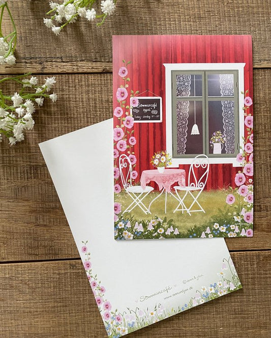 Ann&Jan Postkarte-"Sommarcafé"