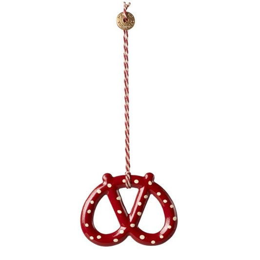 Maileg Metallornament, Brezel – Punkte