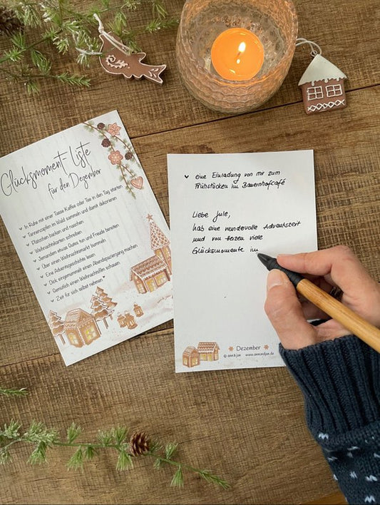 Ann&Jan Postkarte-"GLÜCKSMOMENT-LISTE DEZEMBER"