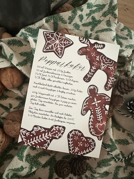 Postkarte A6 "PEPPARKAKOR"