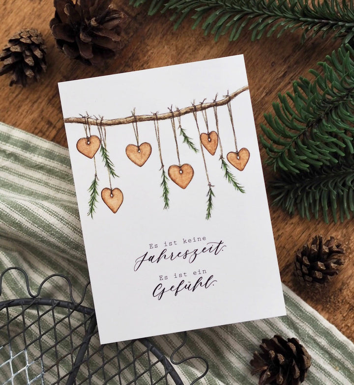 Frollein Lücke Postkarte „Lebkuchengirlande“ - athomewithpaula