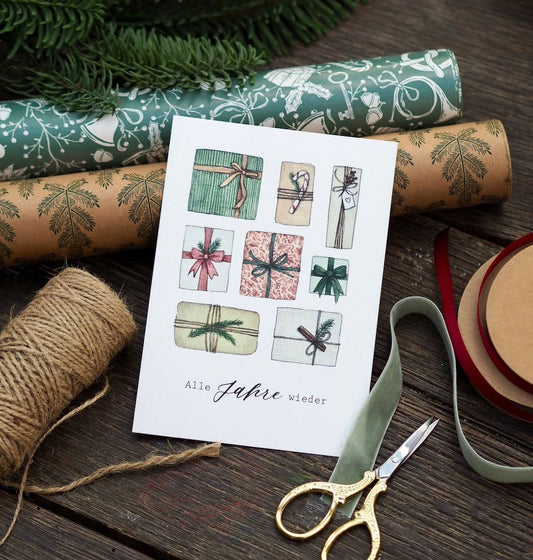 Frollein Lücke Postkarte „Alle Jahre wieder“ - athomewithpaula