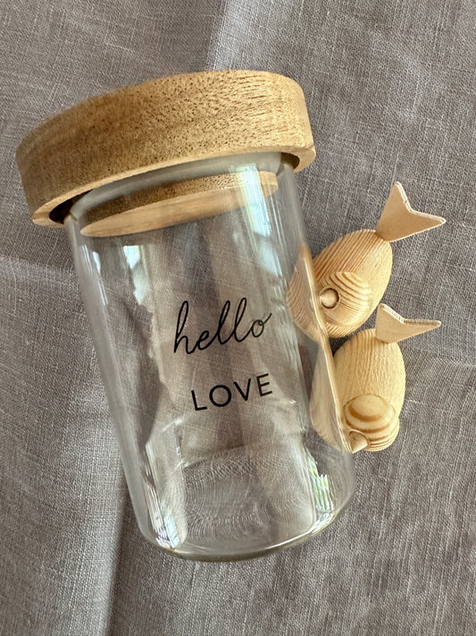 Mini Vorratsglas hello LOVE schwarz - athomewithpaula