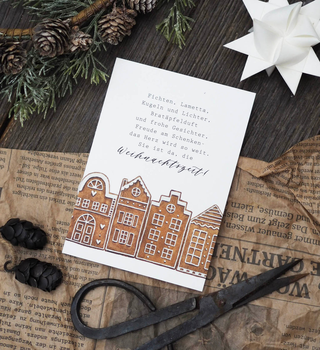 Postkarte "Lebkuchenhäuser"