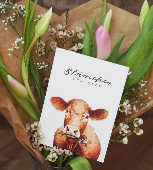 Frollein Lücke Postkarte "Kuh"