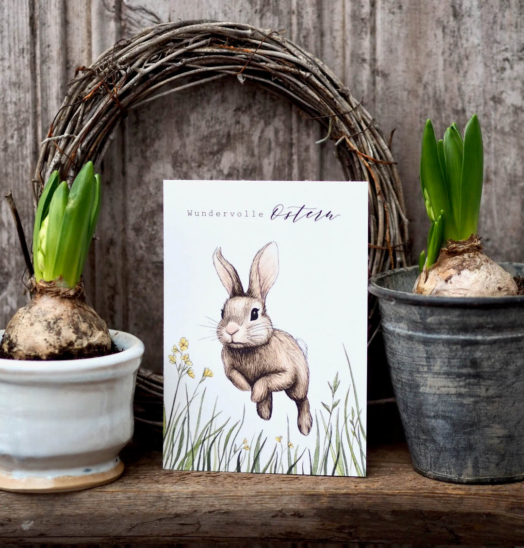 Frollein Lücke Postkarte "Hoppelhase" - athomewithpaula