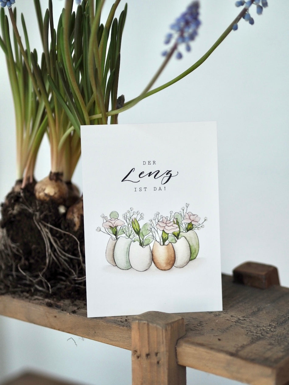 Frollein Lücke Postkarte "Der Lenz ist da" - athomewithpaula