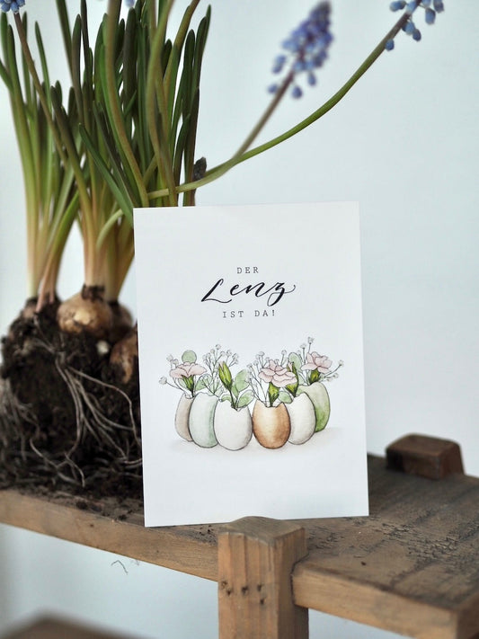 Frollein Lücke Postkarte "Der Lenz ist da" - athomewithpaula