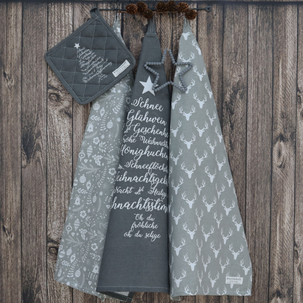 Krasilnikoff Geschirrhandtuch Geweih