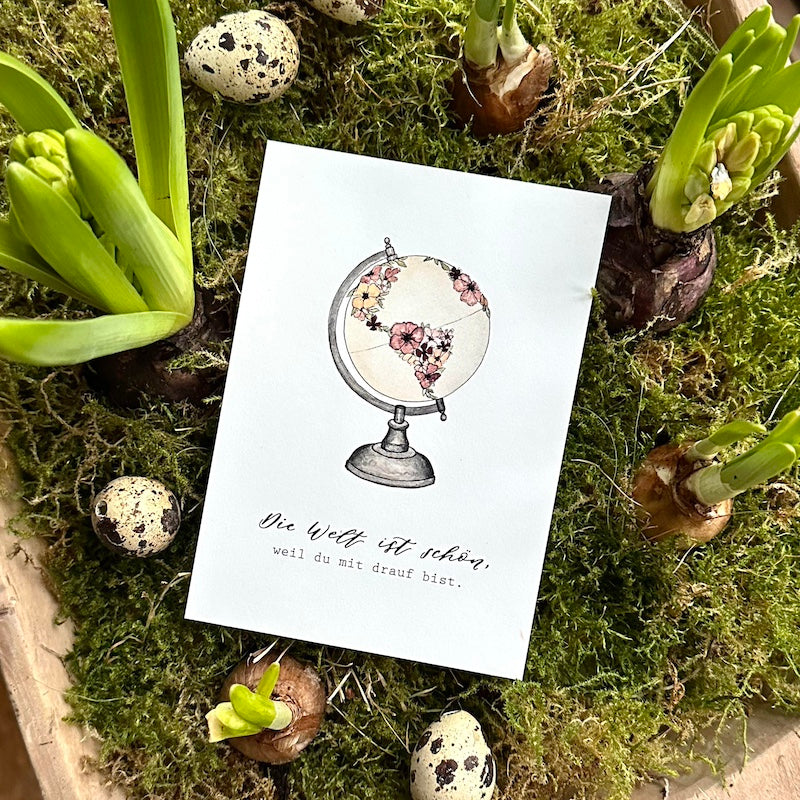 Postkarte A6 "SCHÖNE WELT"