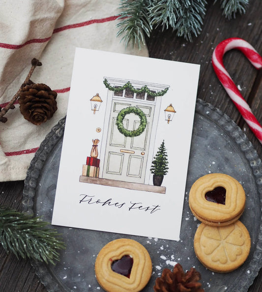 Postkarte A6 "WEIHNACHTSTÜR"