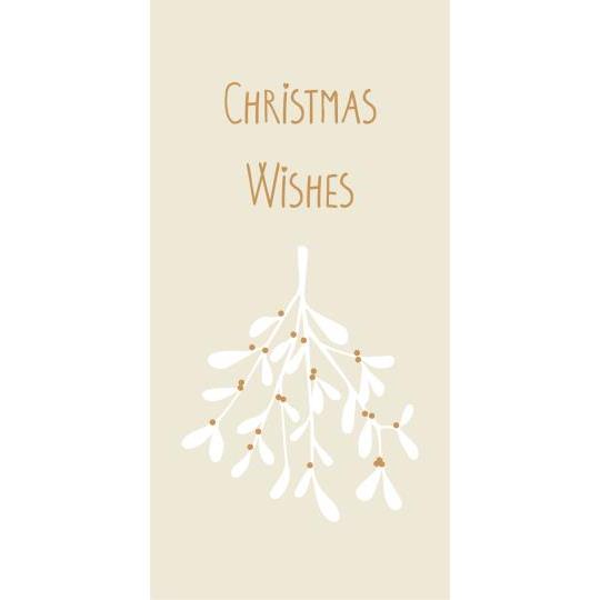 Serviette mit Mistelzweig "Christmas wishes"
