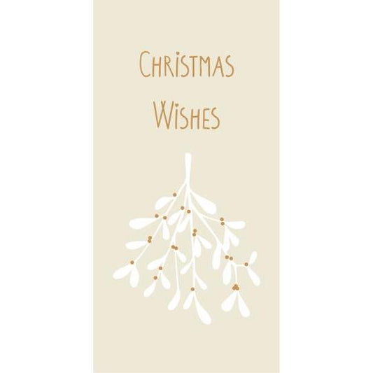 Serviette mit Mistelzweig "Christmas wishes"