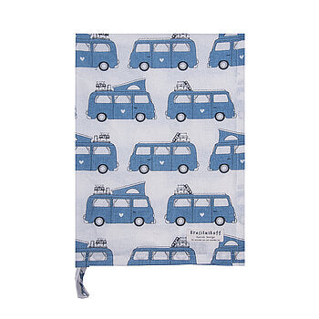 Krasilnikoff Geschirrhandtuch Autocamper Blau