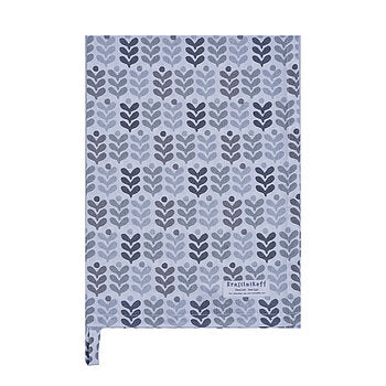 Krasilnikoff Geschirrhandtuch Flowers Grau