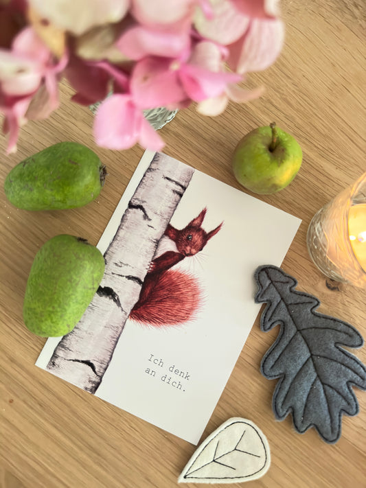 Postkarte A6 "EICHHÖRNCHEN" - athomewithpaula