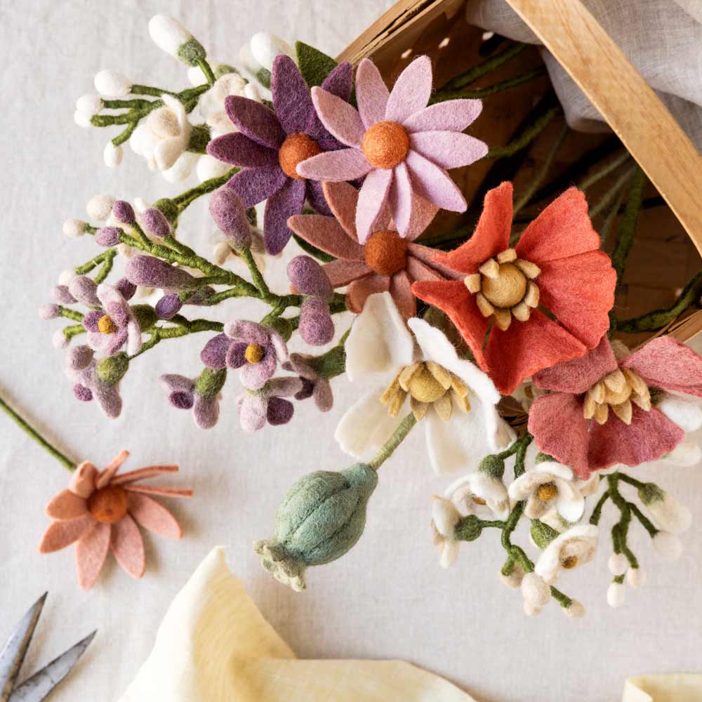 Gry & Sif - Filzblume Mohnblume