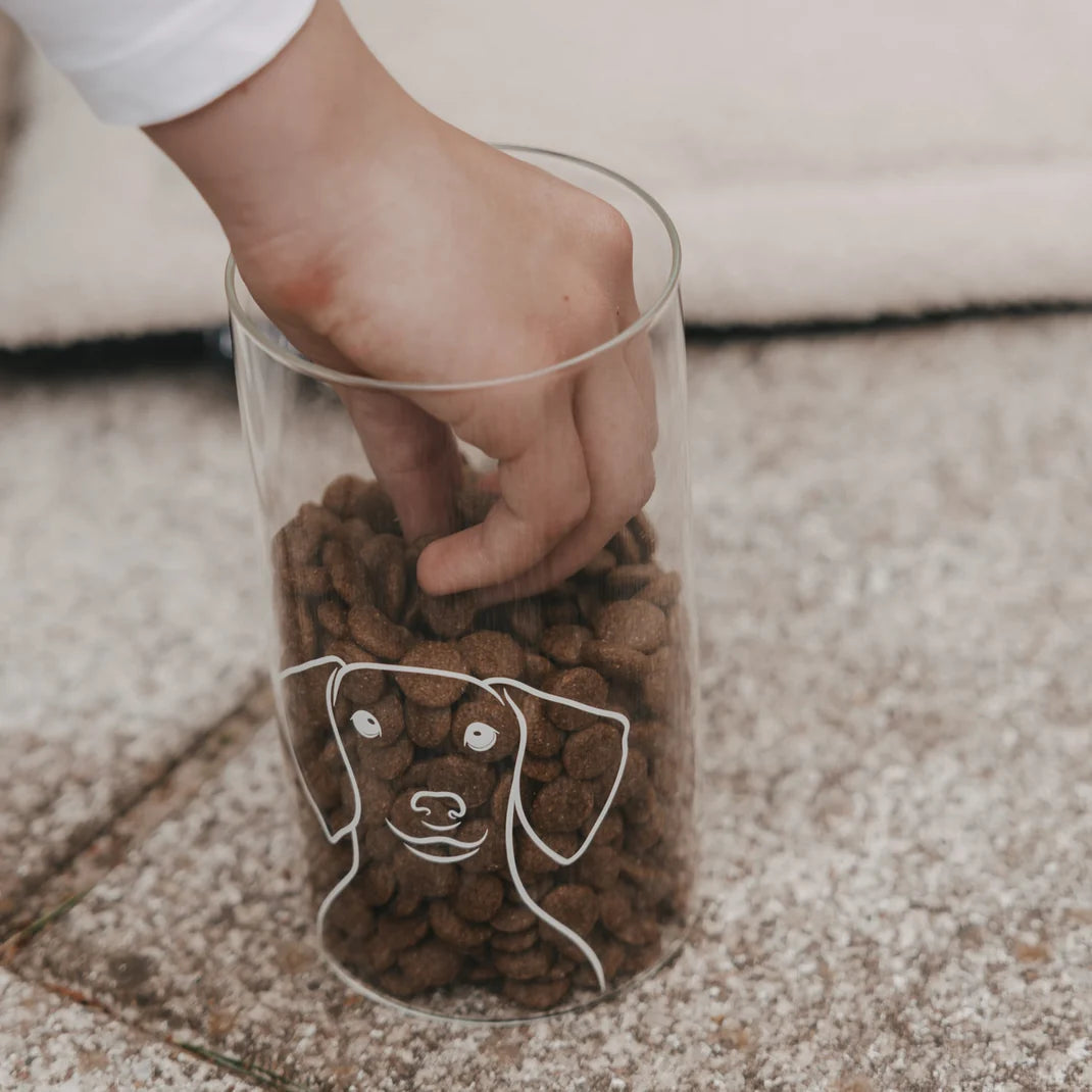 Eulenschnitt Vorratsglas Hund 19 cm - athomewithpaula