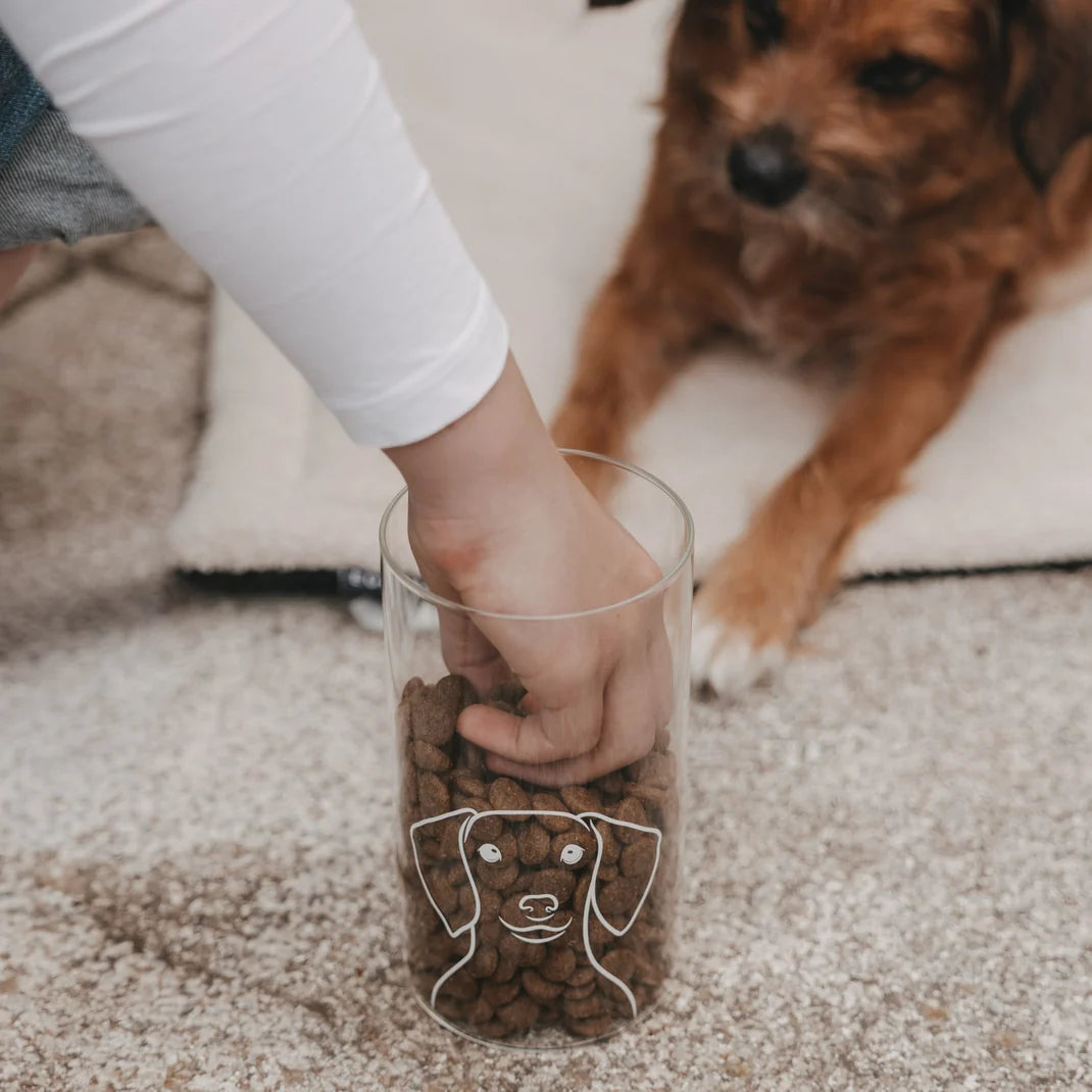 Eulenschnitt Vorratsglas Hund 19 cm - athomewithpaula