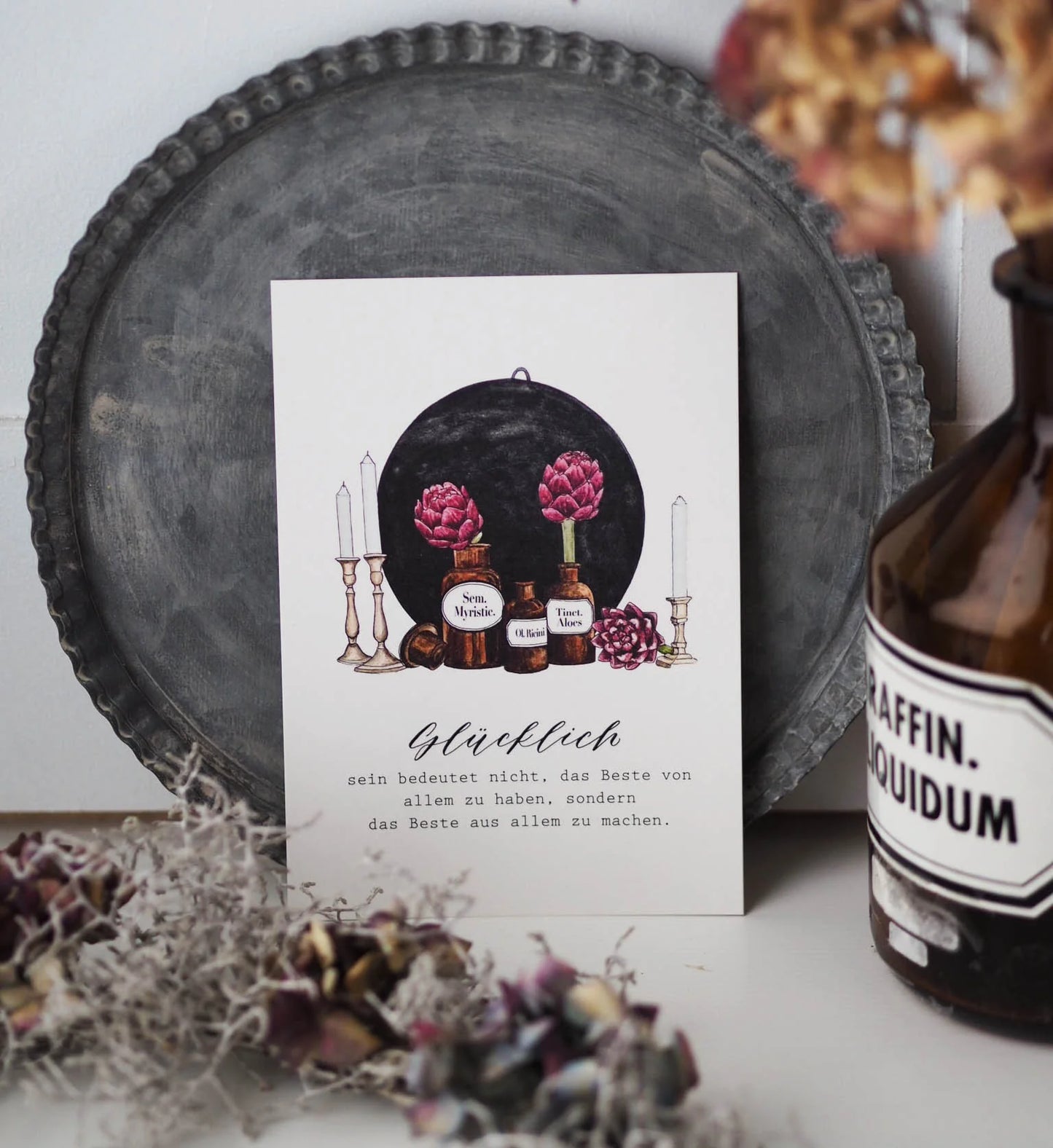 Postkarte A6 "GLÜCKLICH"