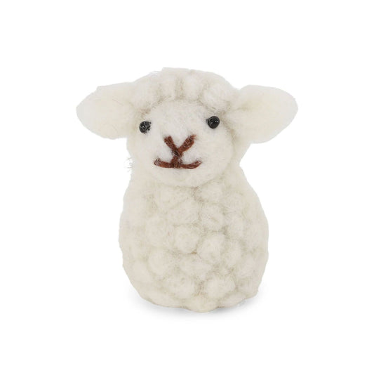 Gry & Sif Filz Schäfchen Weiß, sitzend