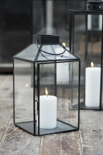 Laterne Norr klein mit schrägem Glastop