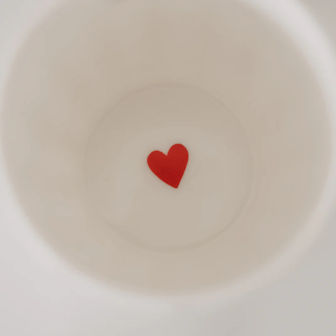 Eulenschnitt Becher kleine Herzen rot - athomewithpaula