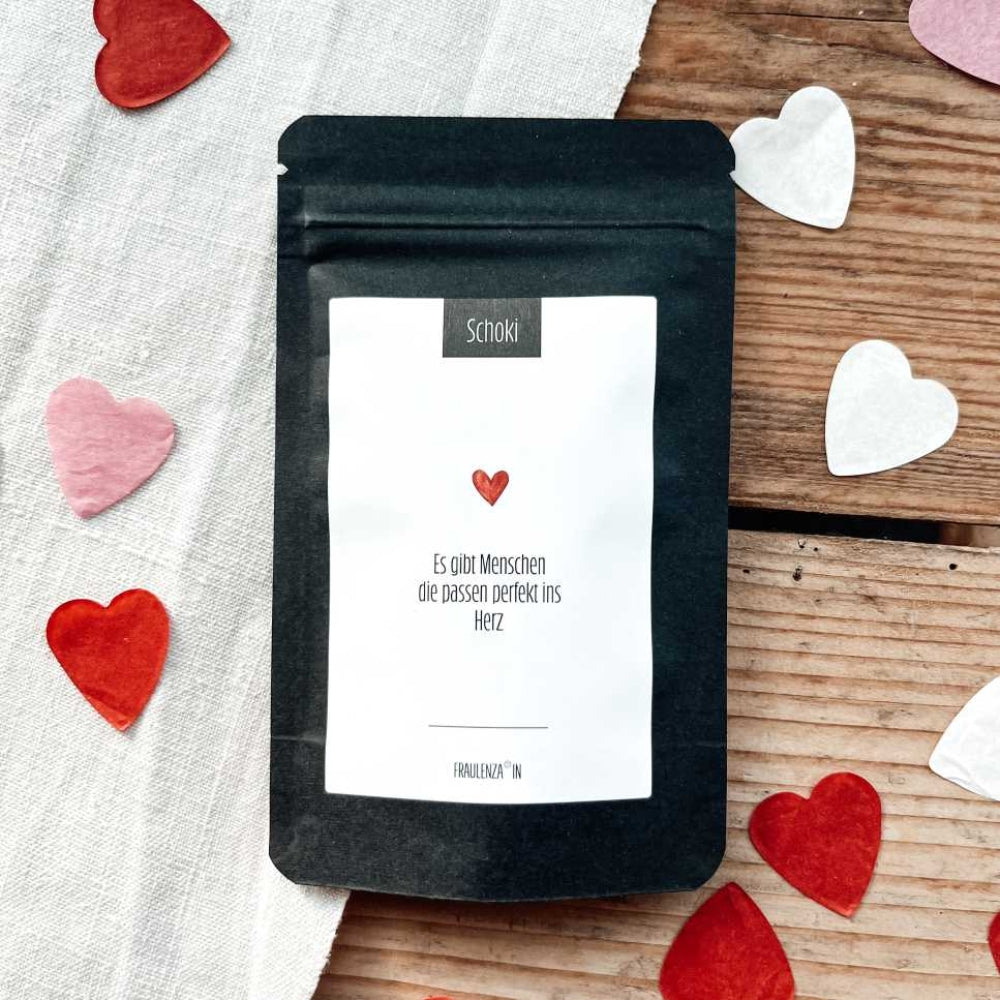 SCHOKODROPS | mini | Vollmilch | Es gibt Menschen die passen perfekt ins Herz
