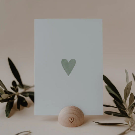 Eulenschnitt Karte Heart Mint - athomewithpaula