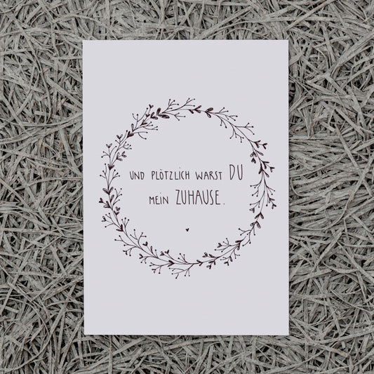 Postkarte-Zuhause