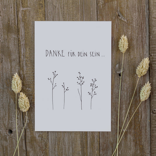 Postkarte-Danke für dein Sein