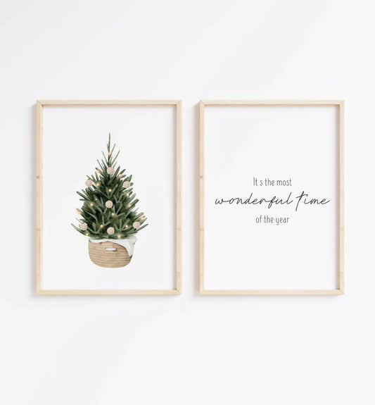 Poster Set "Its the most beautiful time of the year" & "Tannenbaum"/ "Weihnachtbaum"