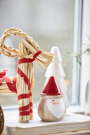 Weihnachtsmann stehend mit rotem Hut