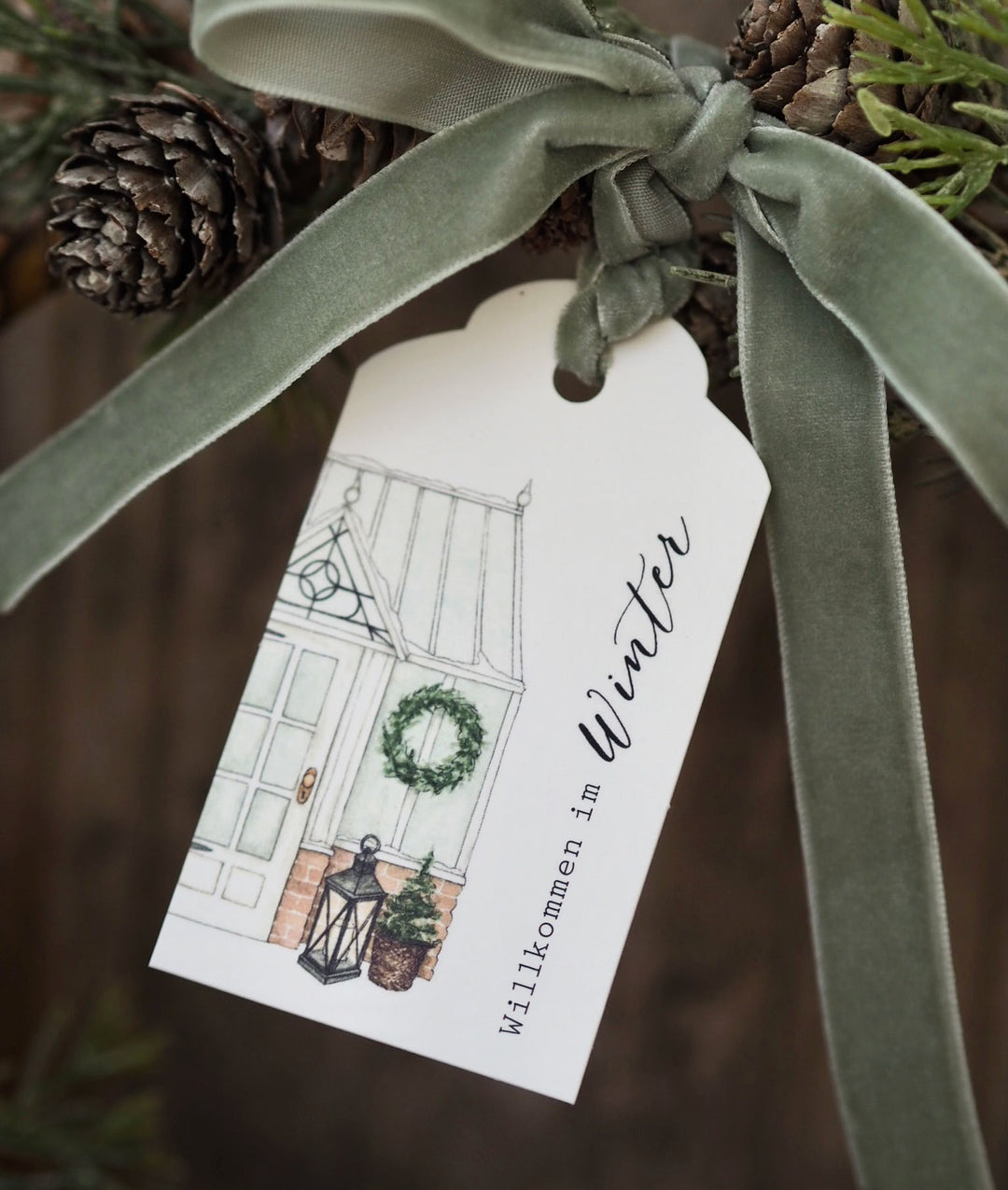 Frollein Lücke Geschenkanhänger „Winterliches Gewächshaus“ - athomewithpaula